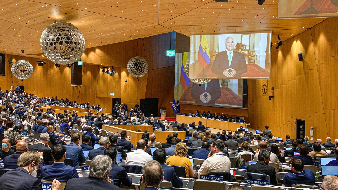 Presidente Iván Duque participó como invitado especial en la apertura de la 63ª Asamblea de la OMPI
