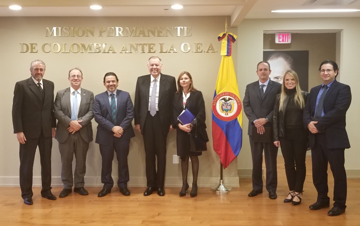 Embajador Alejandro Ordoñez se reunió con el Alto Comisionado para la Paz, el Jefe de la MAAP/OEA y funcionarios de la Comisión Interamericana para el Control y el Abuso de Drogas – Cicad-OEA