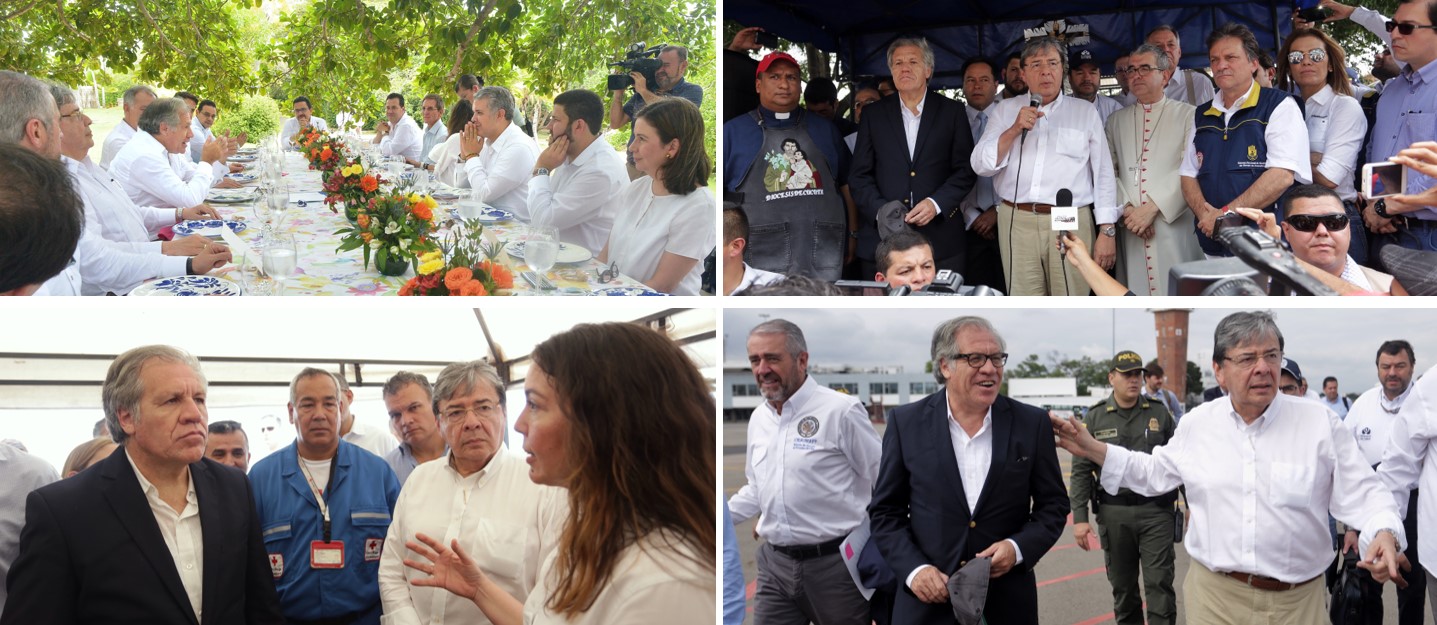 Canciller Trujillo acompañó al Secretario General de la OEA durante visita a Colombia en la que se reunió con el Presidente Duque y recorrió frontera con Venezuela en Cúcuta