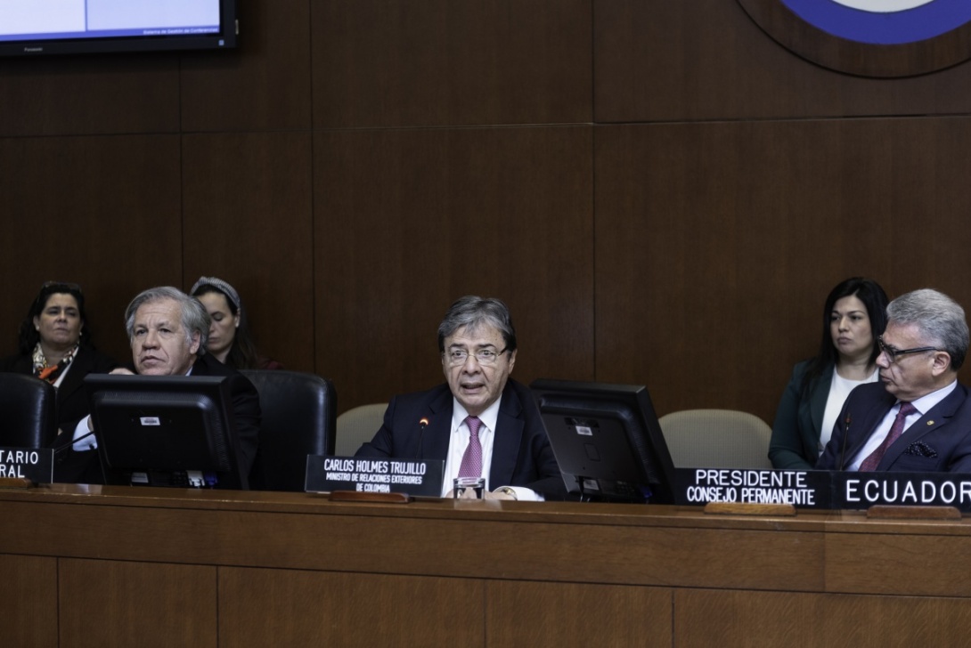 Canciller agradeció “el particular interés que la OEA ha puesto en la situación derivada de la crisis migratoria proveniente de Venezuela” Canciller agradeció “el particular interés que la OEA ha puesto en la situación derivada de la crisis migratoria proveniente de Venezuela”